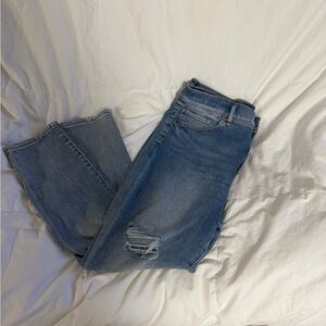 Classic Blue Distressed Women Express Jeans